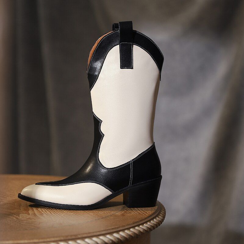Dallas Western -nahkasaappaat - White Velvet