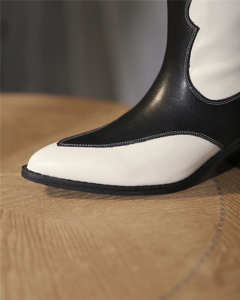 Dallas Western -nahkasaappaat - White Velvet