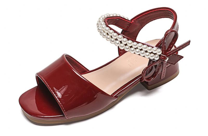 Danna Tyttöjen Mekkosandaali - Burgundy