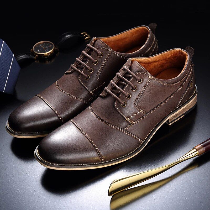 Demetrio Miesten Rento Oxford - Kahvi