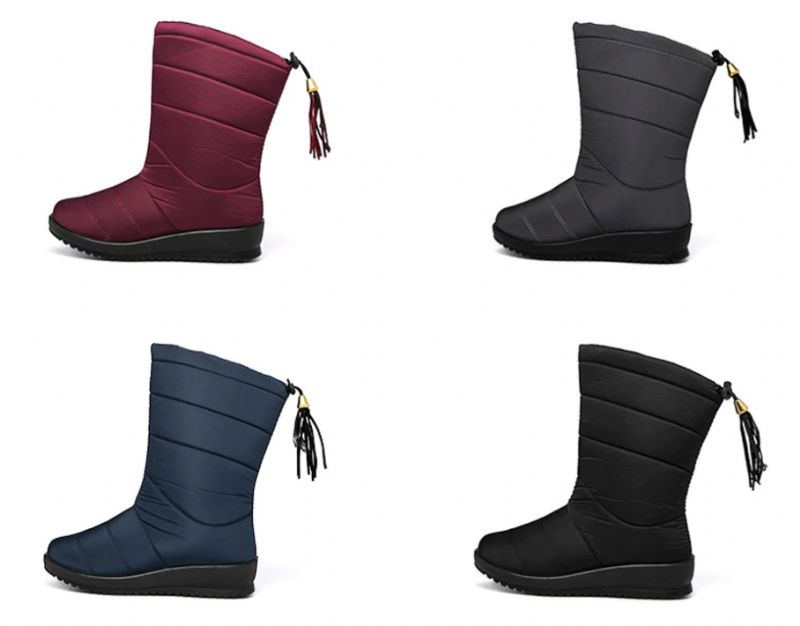 Devany Boots Mid Calf - Viininpunainen