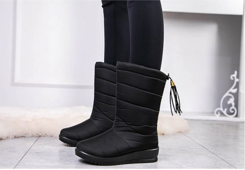 Devany Boots Mid Calf - Viininpunainen