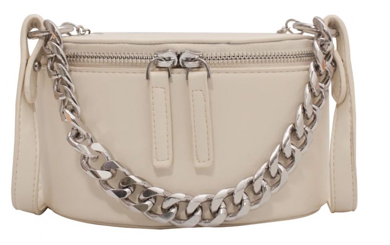 Donna Naisten Mini Nahkaketjukäsilaukku - Beige