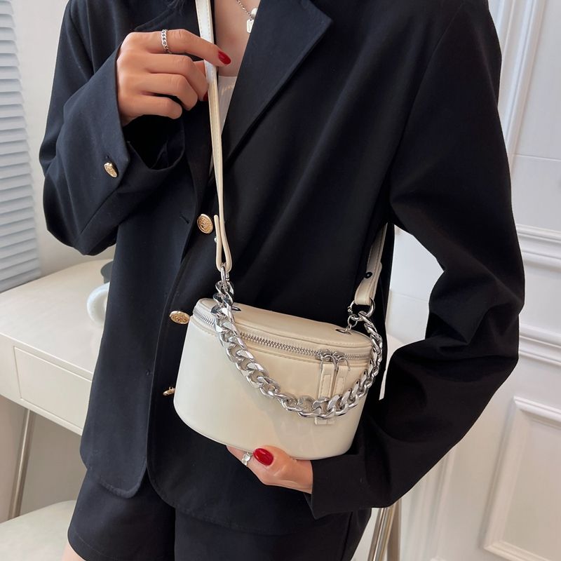 Donna Naisten Mini Nahkaketjukäsilaukku - Beige