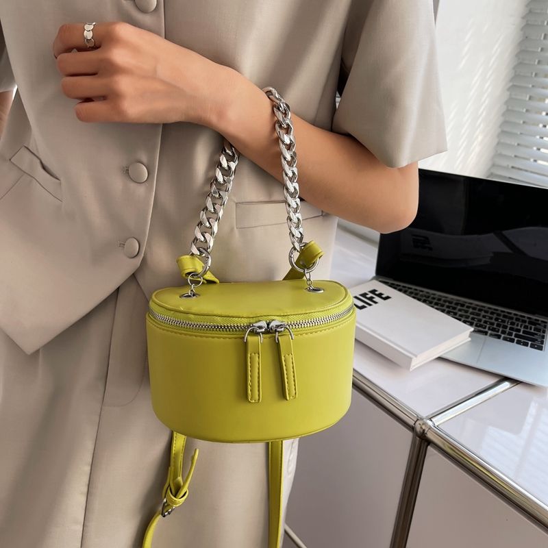 Donna Naisten Mini Nahkaketjukäsilaukku - Beige