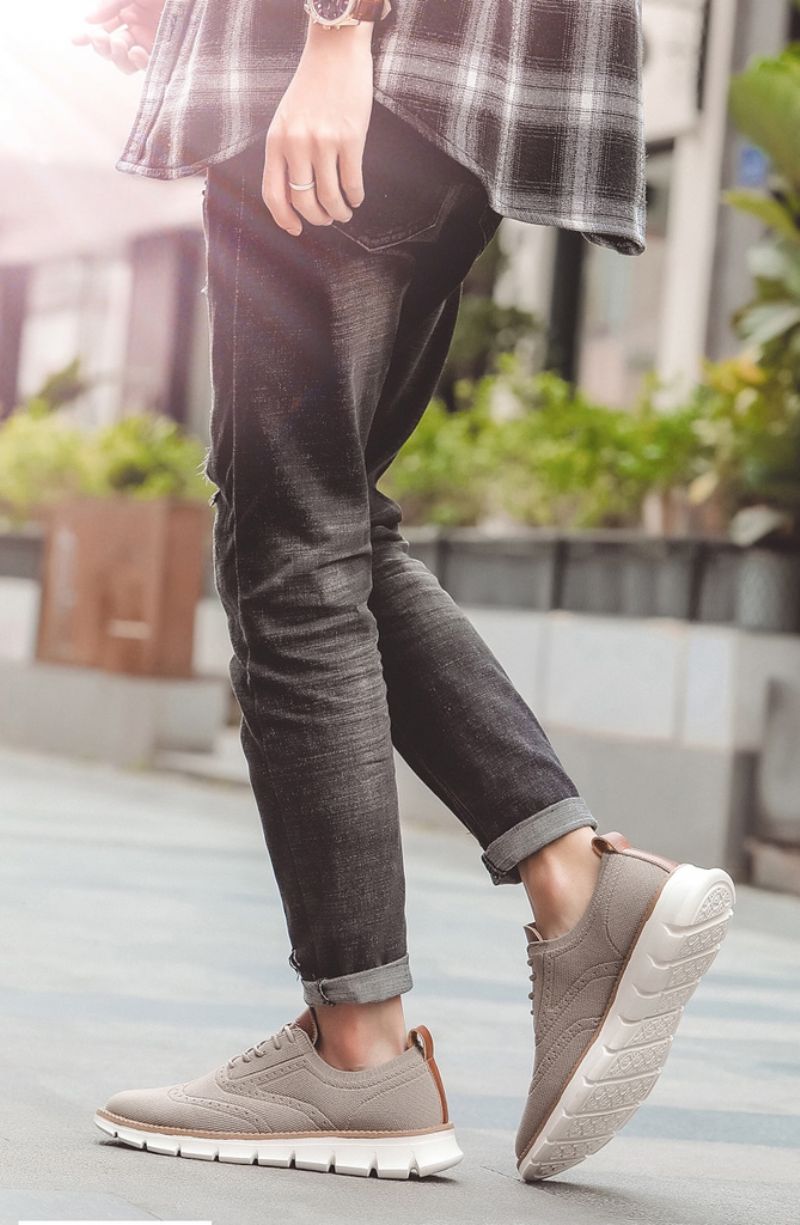 Ed Miesten Vapaat Tennarit - Beige