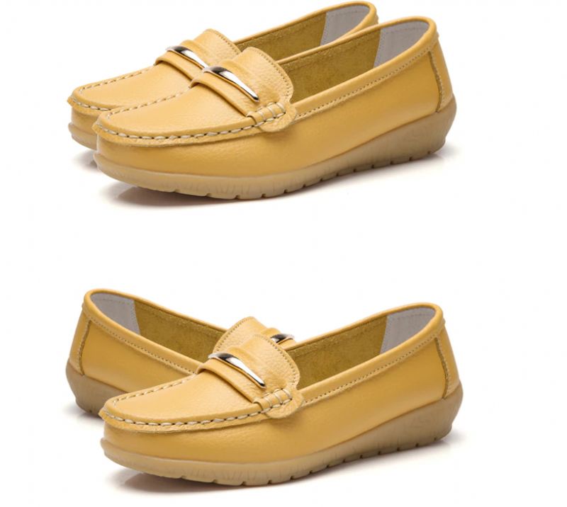 Edna Naisten Aito Nahkakengät Flat Loafer Kevätsyksy - Valkoinen