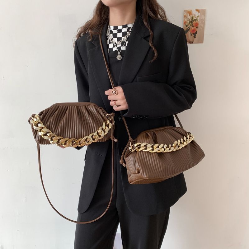 Eimy Naisten Paksuketjuinen Crossbody Käsilaukku - Iso Vihreä