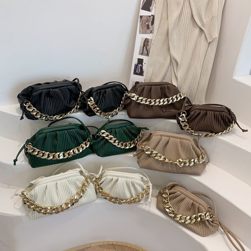 Eimy Naisten Paksuketjuinen Crossbody Käsilaukku - Iso Vihreä