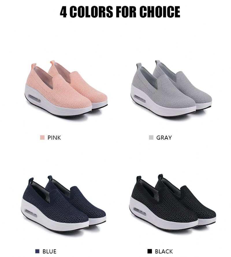 Elmira Naisten Slip-on Platform-kengät - Musta