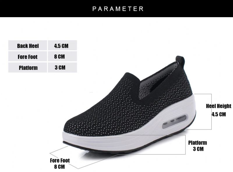 Elmira Naisten Slip-on Platform-kengät - Musta