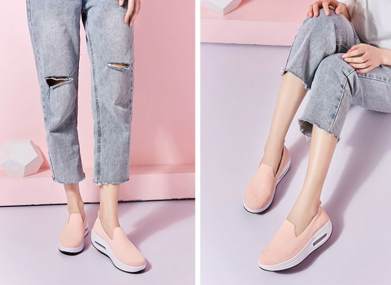 Elmira Naisten Slip-on Platform-kengät - Musta