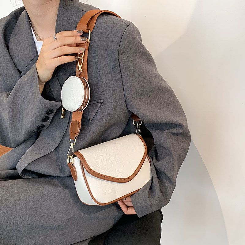 Eloisa Naisten Designer Pyöreä Nahkainen Käsilaukku - Beige Ruskealla