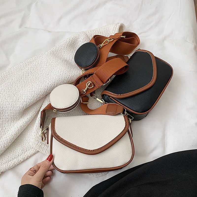 Eloisa Naisten Designer Pyöreä Nahkainen Käsilaukku - Beige Ruskealla
