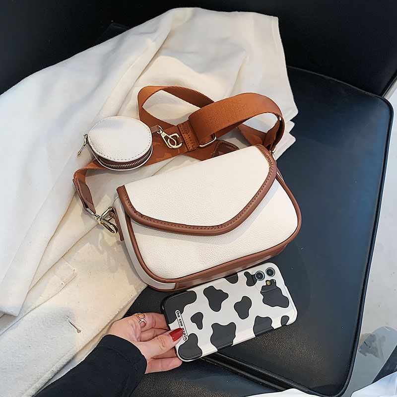 Eloisa Naisten Designer Pyöreä Nahkainen Käsilaukku - Beige Ruskealla