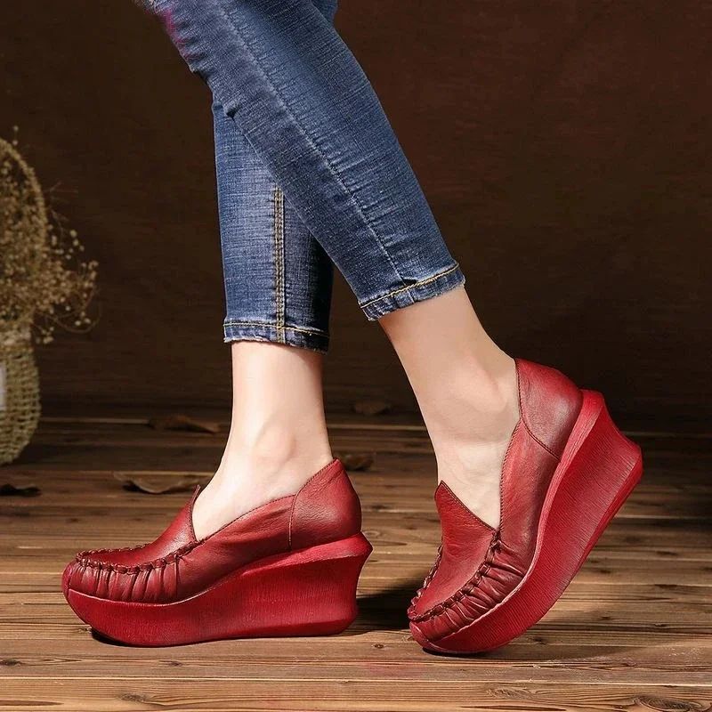 Eloisa Naisten Soft Wedges -pumput - Punainen