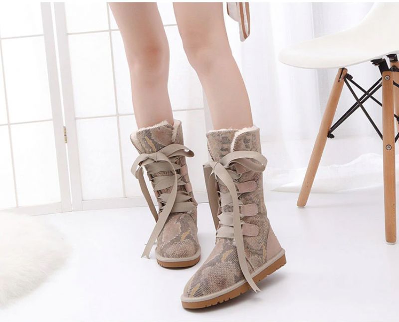 Elvia Boots Mid Calf - Hiekkainen