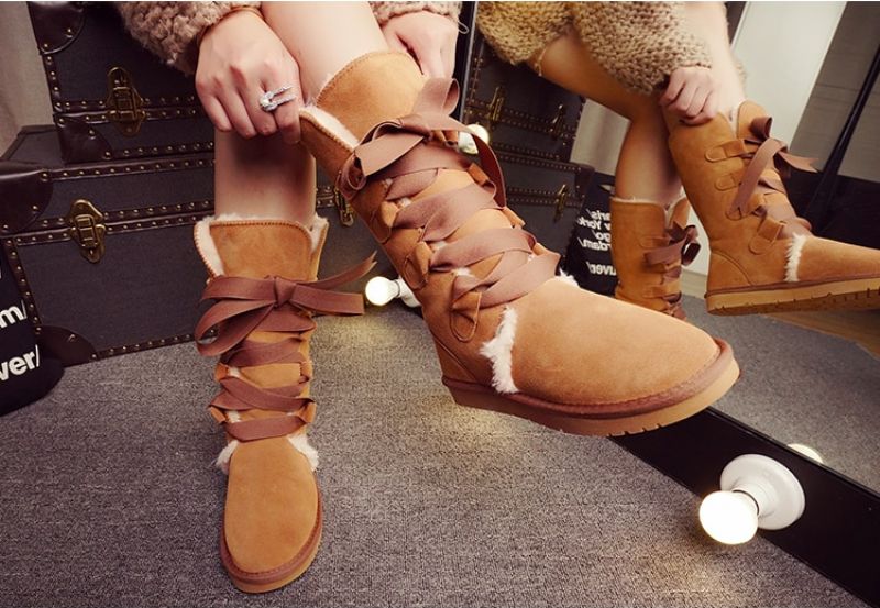 Elvia Boots Mid Calf - Hiekkainen