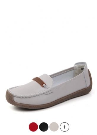 Enzo Naisten Litteät Nahkaiset Loafer-kengät