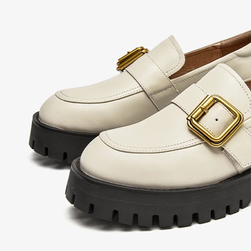 Esma Naisten Nahkainen Loafer - Beige