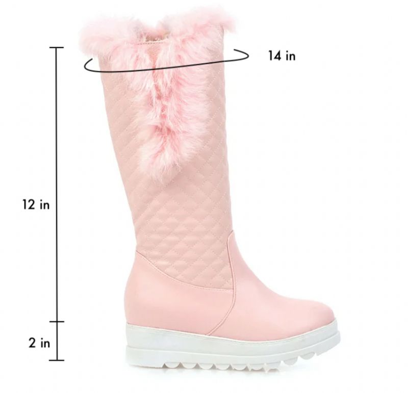 Fedora Naisten Lämpimät Lumisaappaat - Pinkki