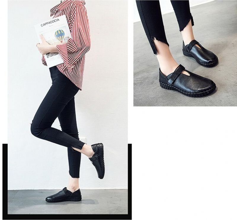 Felipa Naisten Litteät Nahkaiset Loafer-kengät - Keltainen