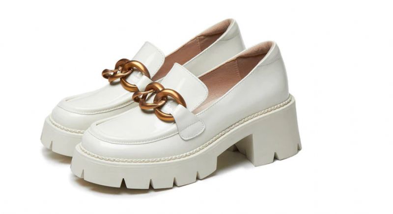 Fernanda Round Toe Platform Oxford Mustat Kengät - Musta