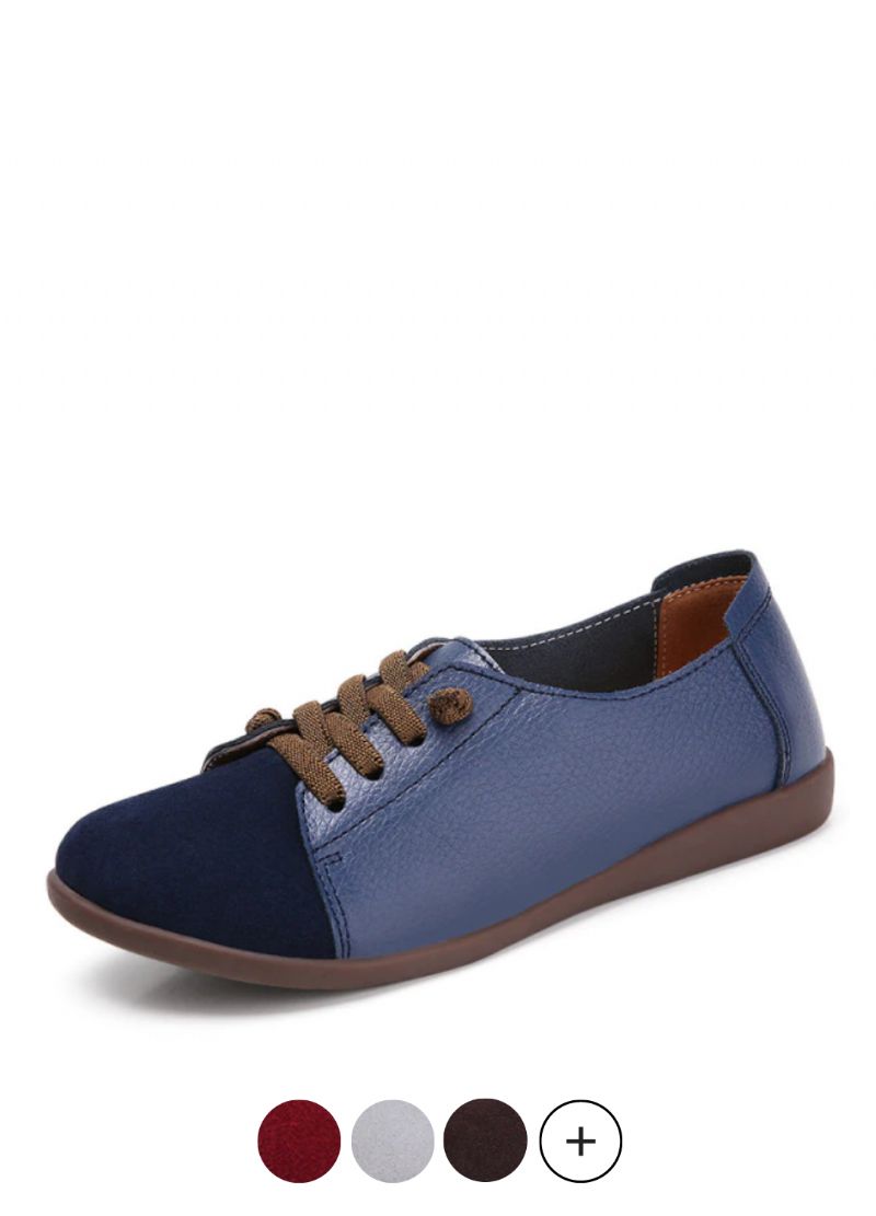 Fiore Naisten Aidosta Nahasta Valmistetut Loafers-kengät