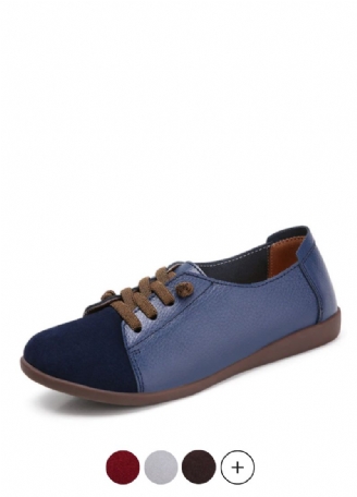 Fiore Naisten Aidosta Nahasta Valmistetut Loafers-kengät