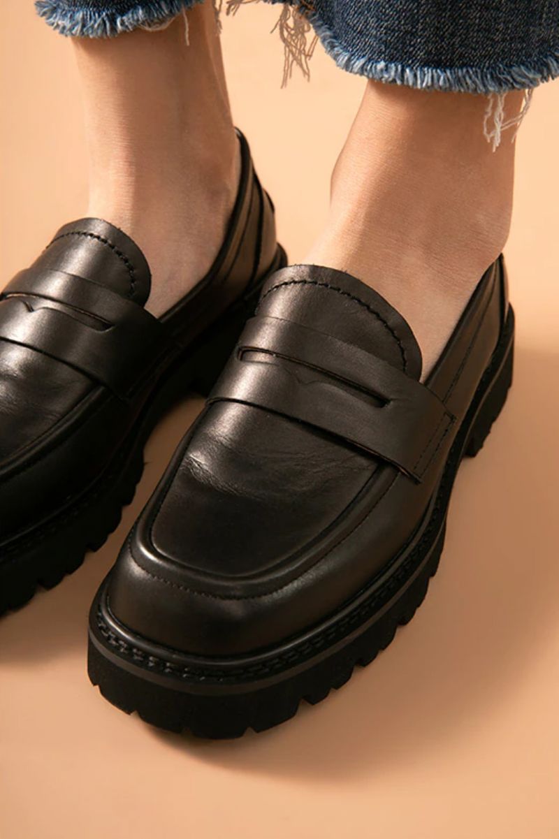 Fonsi Naisten Platform Loafer - Musta