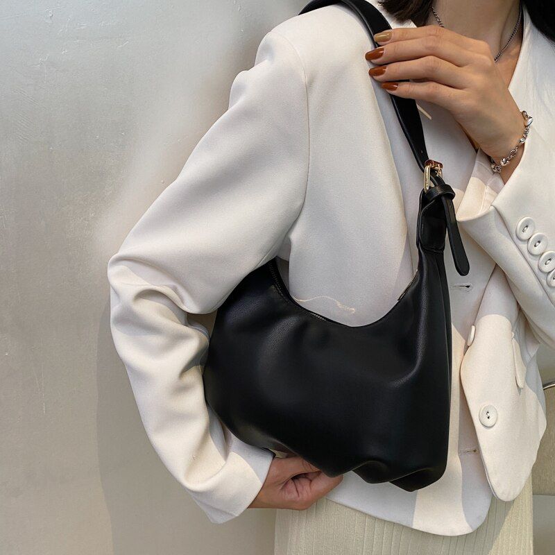 Fortuna Naisten Nahkainen Crossbody Käsilaukku - Musta