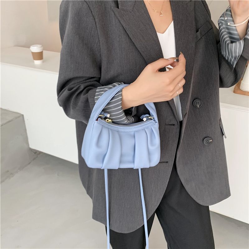 Frida Naisten Nahkainen Crossbody Käsilaukku - Sininen