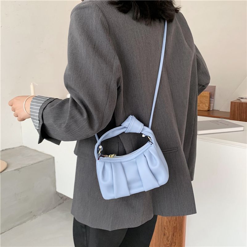 Frida Naisten Nahkainen Crossbody Käsilaukku - Sininen