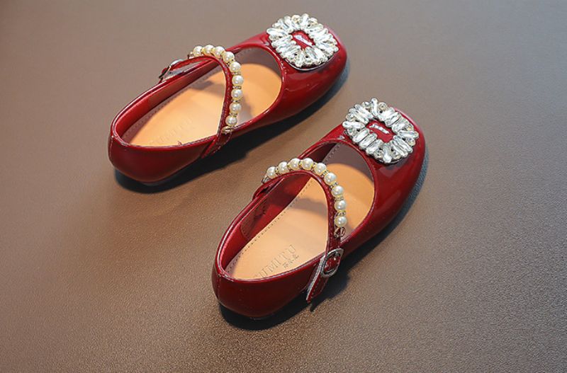 Gabyn Litteät Tyttöjen Kengät - Burgundy