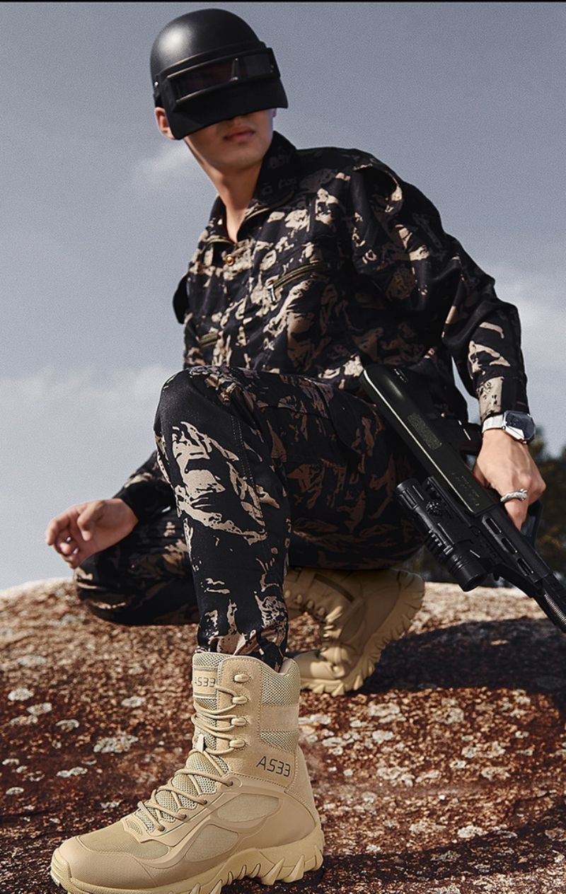 Galanty Miesten Armeijan Saappaat - Hiekka