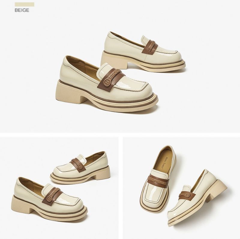 Giorgia Naisten Loafer-kengät - Beige
