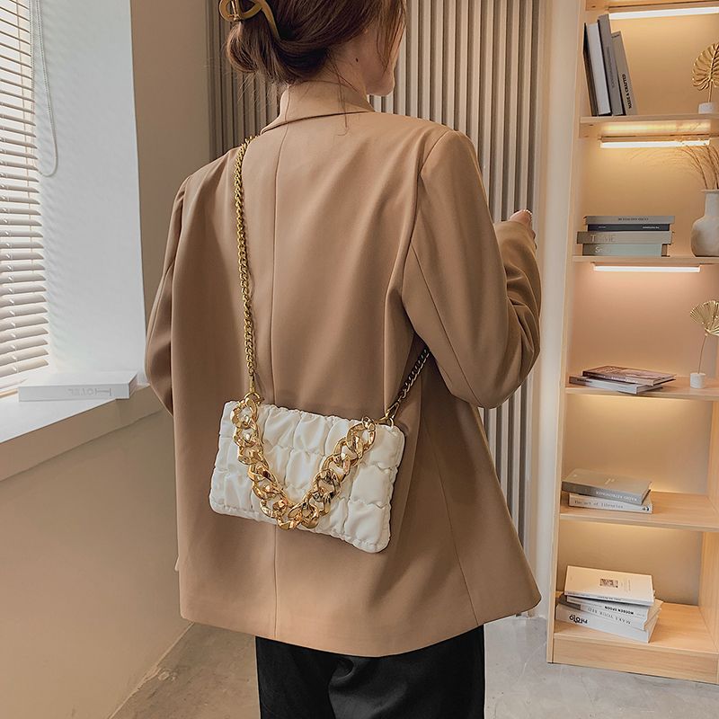Glamour Naisten Pieni Nahkainen Crossbody Käsilaukku - Musta