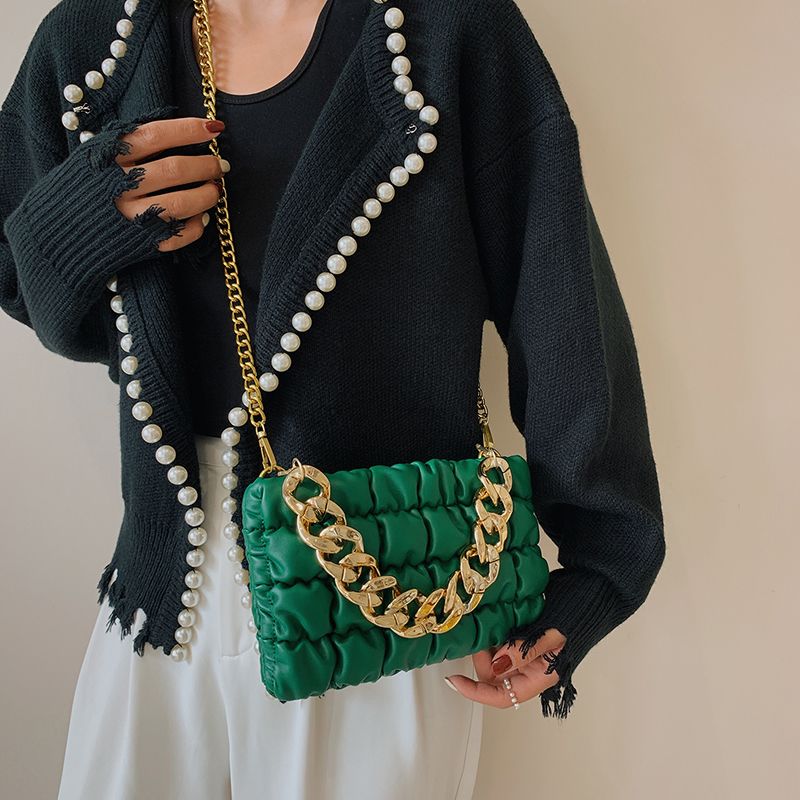Glamour Naisten Pieni Nahkainen Crossbody Käsilaukku - Musta