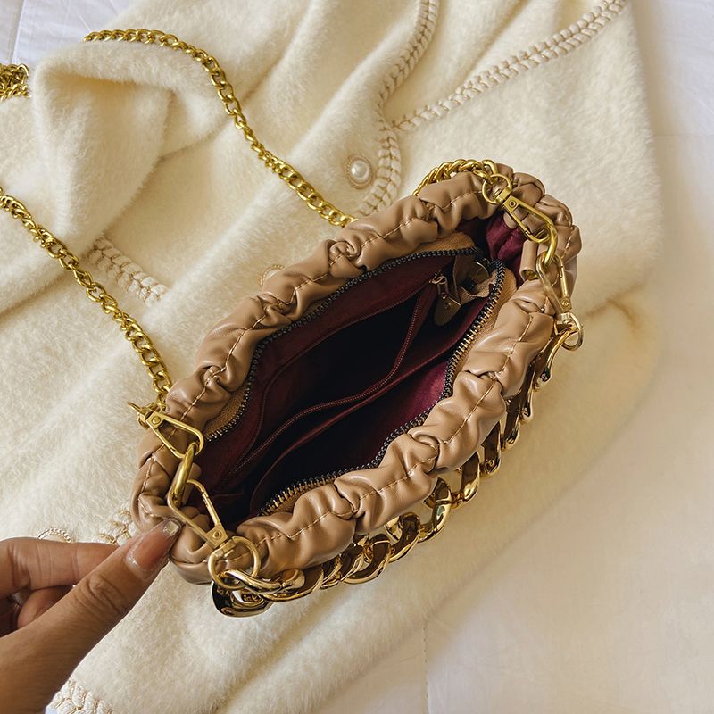 Glamour Naisten Pieni Nahkainen Crossbody Käsilaukku - Musta