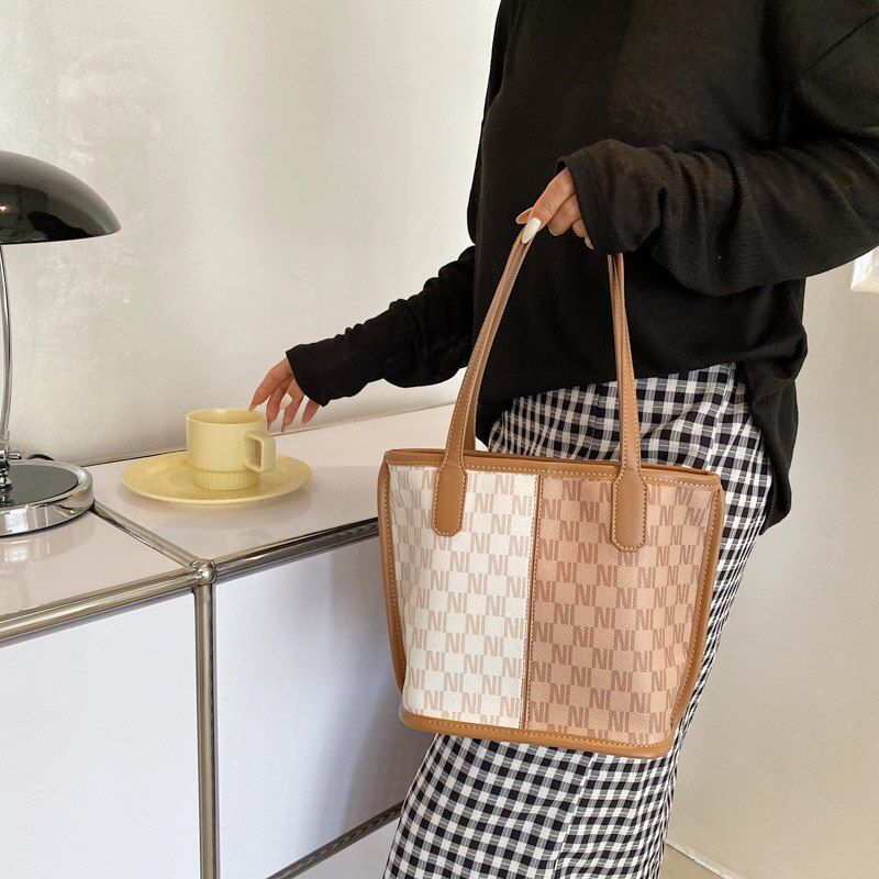 Graciola Naisten Trend Designer -nahkainen Käsilaukku - Khaki