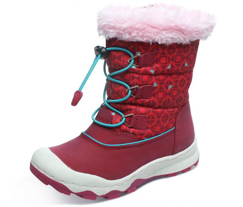 Grecia Tyttöjen Lumisaappaat - Burgundy Fur
