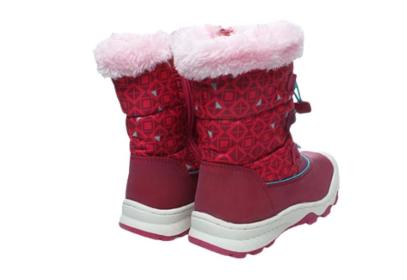 Grecia Tyttöjen Lumisaappaat - Burgundy Fur