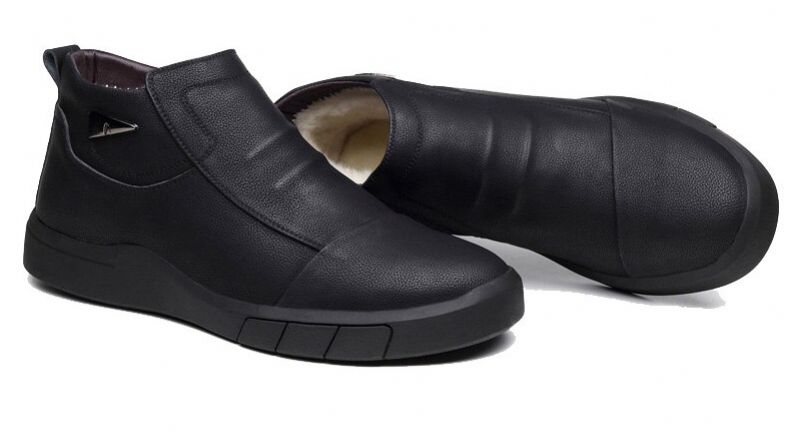 Historia Miesten Slip-on Saappaat - Musta