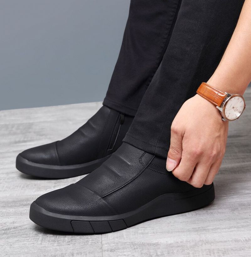 Historia Miesten Slip-on Saappaat - Musta