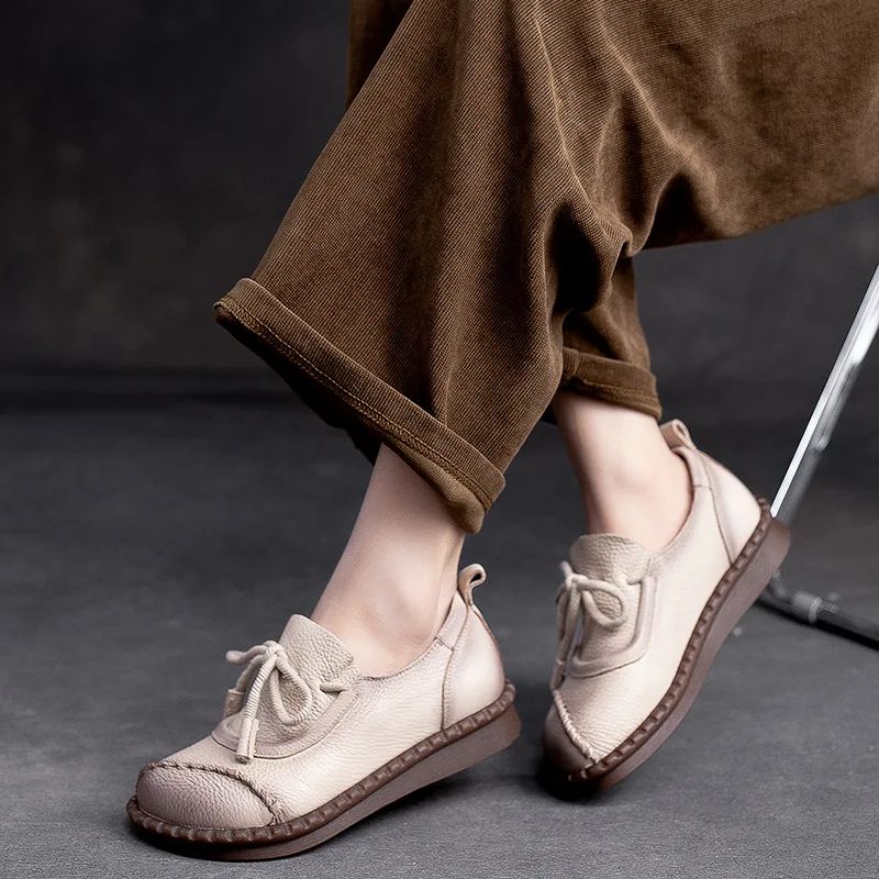 Idalia Naisten Nahkaiset Loafers-kengät - Ruskea