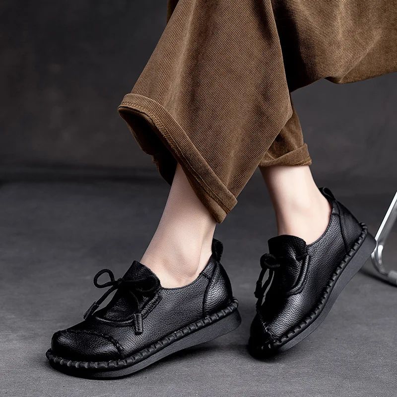 Idalia Naisten Nahkaiset Loafers-kengät - Ruskea