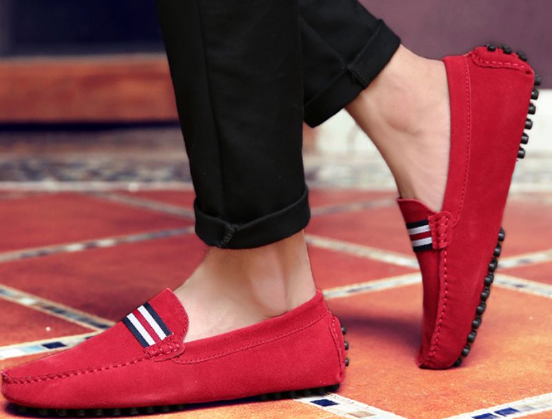 Irving Miesten Loafers -mekkokengät - Punainen