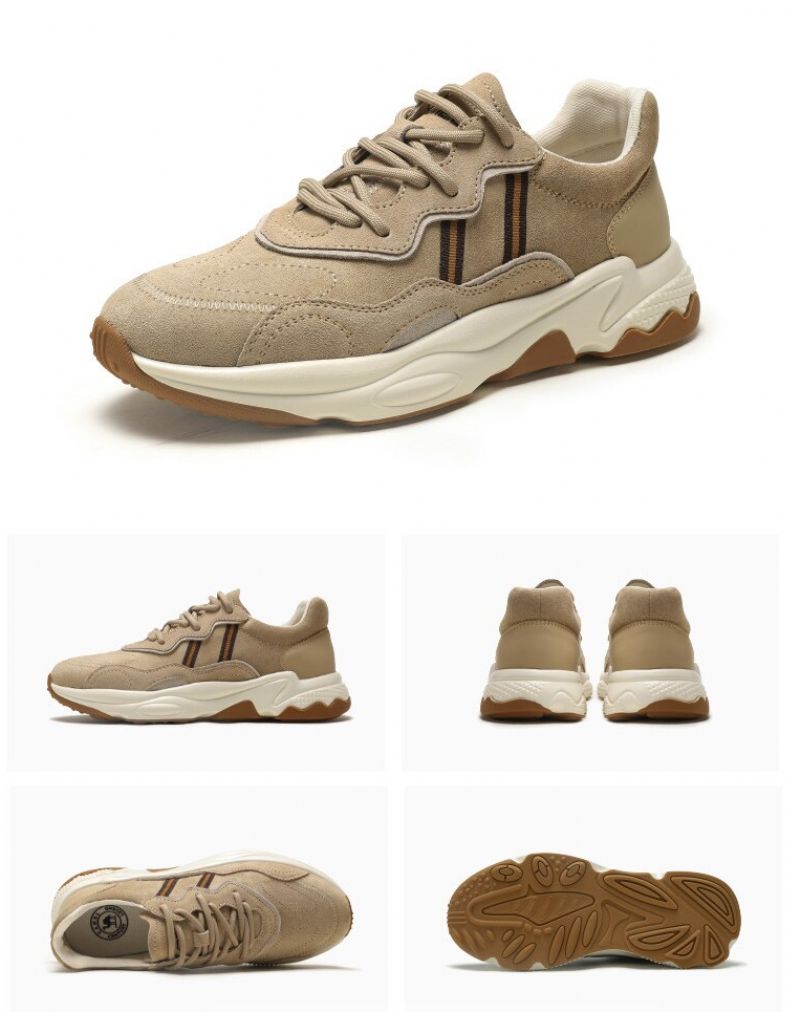 Jeff Miesten Mokkanahkaiset Tennarit - Beige