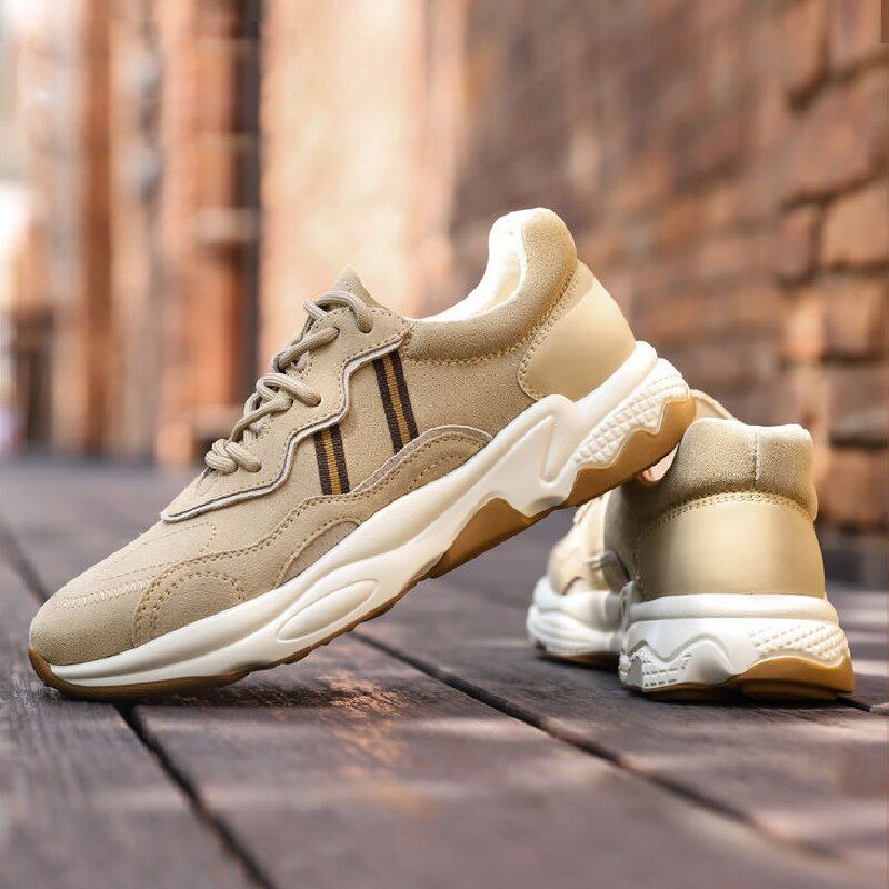 Jeff Miesten Mokkanahkaiset Tennarit - Beige