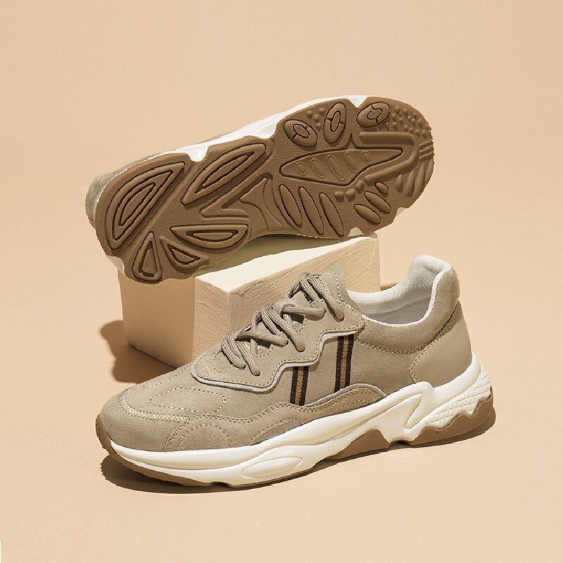 Jeff Miesten Mokkanahkaiset Tennarit - Beige